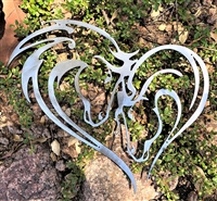 Mothers Heart Horse Heart Metal Art