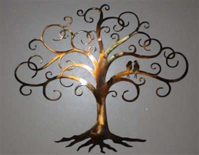 Love Bird Swirled Tree of Life 24" tall  by HGMW