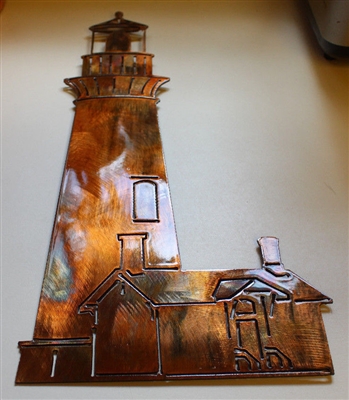 Nautical Lighthouse Wall Art Metal Decor Copper/Bronze