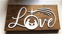 Love Nativity Pallet Wood Sign