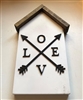 Small House Wood Decor Home with Love and Arrow