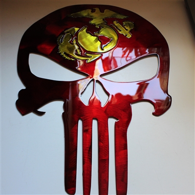 Military Punisher Metal Wall Art