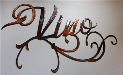 Ornamental Vino Metal Wall Art Accent