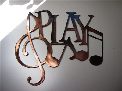 Play w/ Music Notes Metal Wall Art