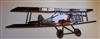 Bi-Wing Metal Wall Art Airplane