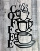 Stacked Coffee Cups Metal Art