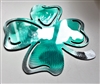 Shamrock Metal Wall Art Teal Tainted