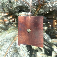 Rustic Metal Art Bear Ornament
