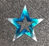 Star Medium (7 1/2") Teal Tainted Metal Wall Art Decor