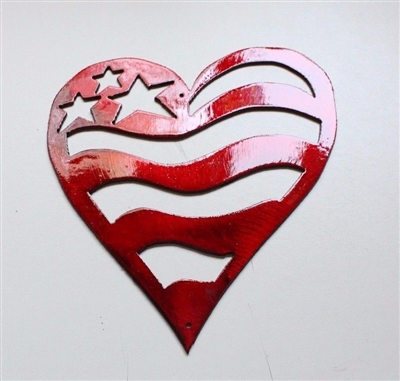 Patriotic Heart Metal Wall Art