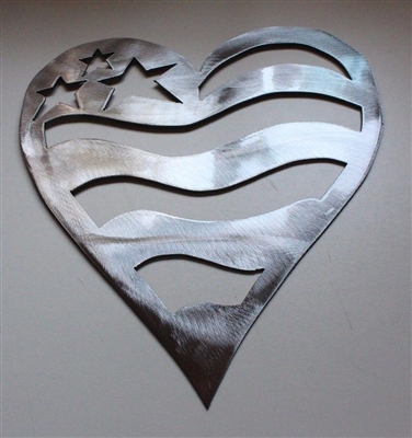 Patriotic Heart Metal Wall Art