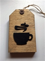 Pallet Wood Coffee Cup Tag Decor