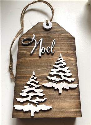 Noel Tiered Tray Tag Shelf Sign