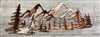 Tree & Mountain Metal Wall Art Scene