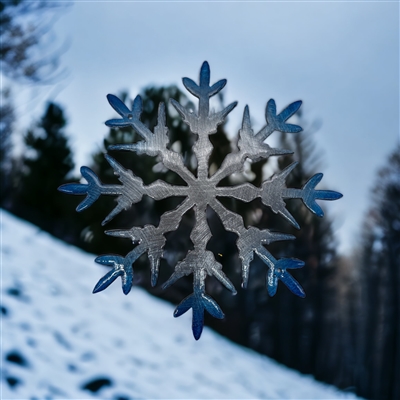 Blue Tinged Winter Wonderland Snowflake