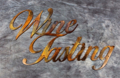 Wine Tasting Metal Art Sign