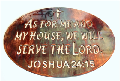 Joshua 24:15 Metal Wall Art