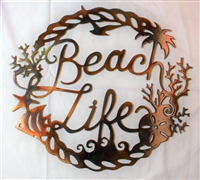 Beach Life Metal Wall Art Accent