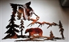 Bears in the Mountains Metal Wall Art  20" x 15 1/2"