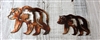 Mother Bear & Baby Bear Metal Wall Art Pair