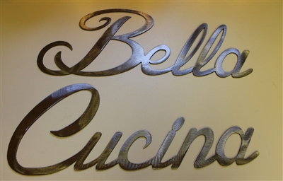 "Bella Cucina" Metal Word Art