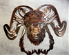 Arizona Big Horn Sheep Metal Wall Art 12" Tall x 15" wide