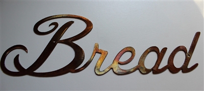 "Bread" Metal Word Art Decor
