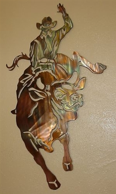 Bull Rider Metal Wall Art