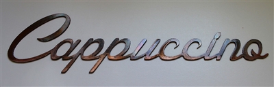 "Cappuccino" Metal Coffee Word Art Decor