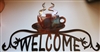 Coffee Cup Ornamental Welcome Sign