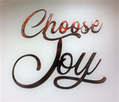 Choose Joy Metal Wall Art accent