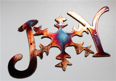 Joyful Metal Wall Art Christmas