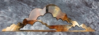 Cloud's Metal Wall Art Accents 25" wide Copper/Bronze