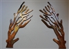 Coral Branch Mirrored Pair Metal Decor