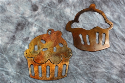 Cupcake Pair Metal Wall Accents