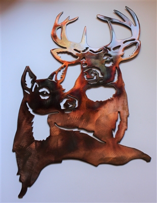Deer Pair Metal Wall Art