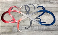 Dual Infinity Hearts Metal Wall Art