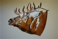 Elk Head Metal Wall Art