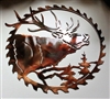 Elk Head Saw Blade Metal Wall Art