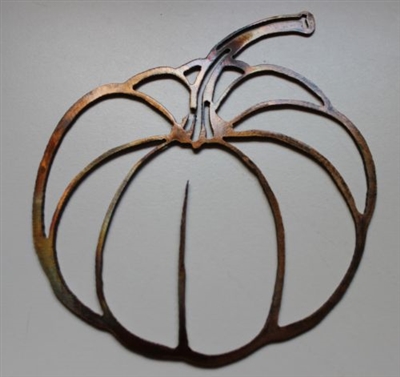 Fall Pumpkin Metal Wall Art Decor