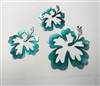 Hawaiian Hibiscus Flower Tropical 3 piece Set/Trio