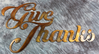 Give Thanks Metal Art