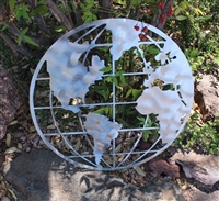 World Global Metal Art Map