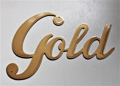 Gold Metal Wall Word Accent
