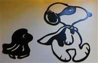 Halloween Snoopy & Woodstock Duo Metal Art