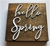 hello spring pallet wood sign