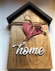 Small House Wood Decor Home with Heart and Key