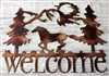Running Horse Welcome Sign