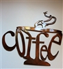 Hot Coffee Cup Metal Wall Art