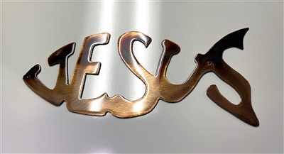Jesus Fish Symbol copper/Bronze Plated